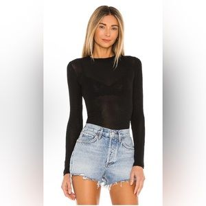 SNDYS - Lounge Katya sheer top in black